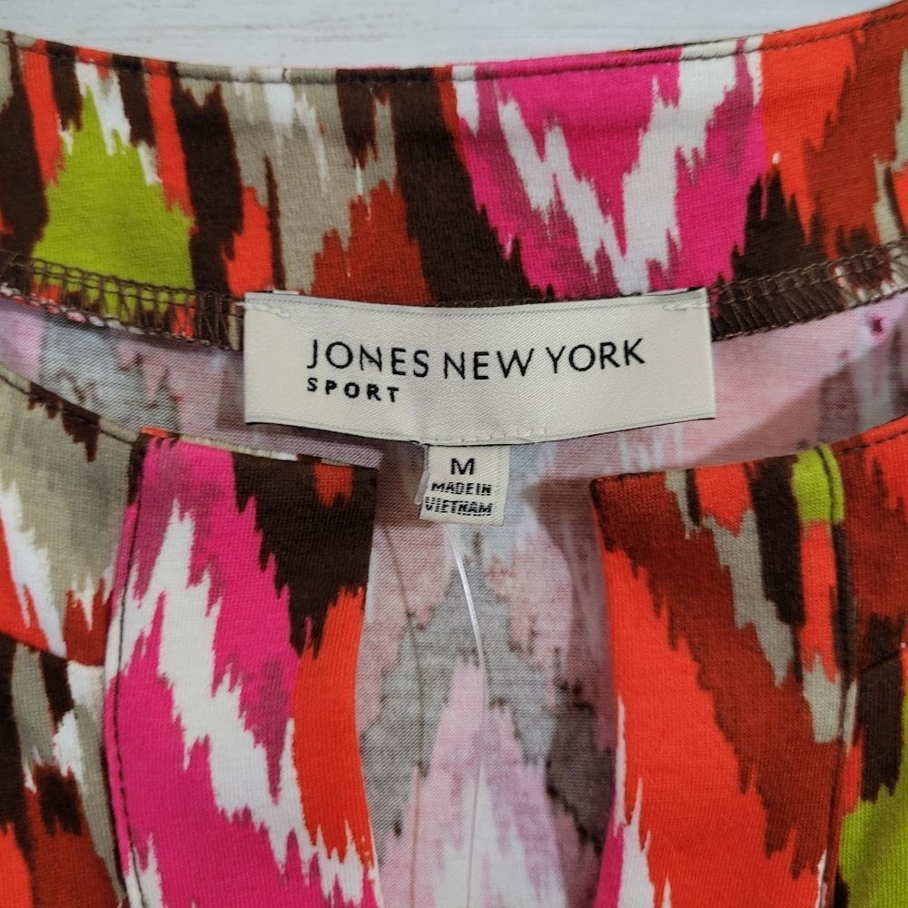 NWT Jones New York MOD 60s Style Colorful Print Sleeveless Shift Dress Sz Medium - Picture 8 of 9